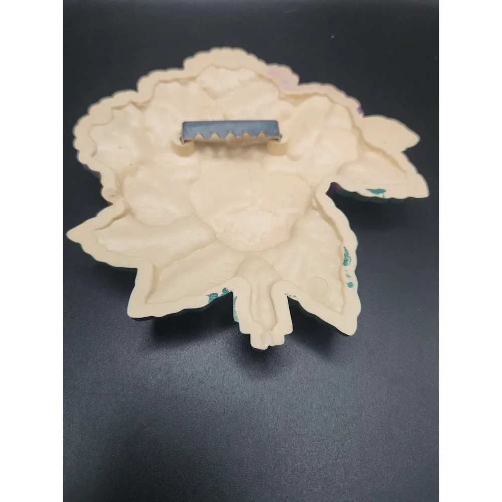 Vintage Burwood‎ Pansy Flower & Teapot Wall Hanging Plaques